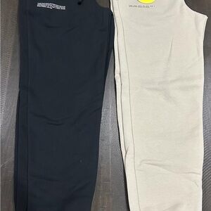 Pangaia Black and Cream Joggers